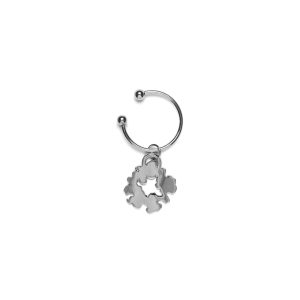 Cotton Wreath Keychain Silver