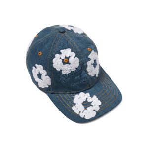 Denim Cotton Wreath Cap Light Wash