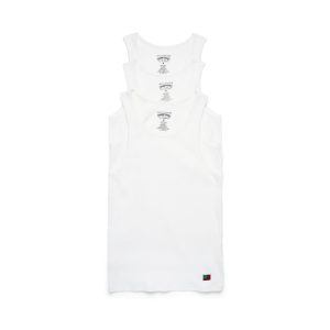 DT Flag 3-Pack Ribbed Tank White