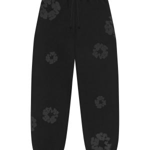Mono Cotton Wreath Sweatpants Black