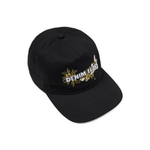 Floral Logo Trucker Hat Black