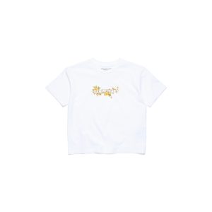 Kids Cotton Floral Logo Tee